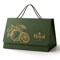 Boîte cadeau de luxe personnalisée pour fruits, fermeture magnétique, estampage à chaud doré, carton ondulé imprimé sur mesure, coffrets cadeaux haut de gamme