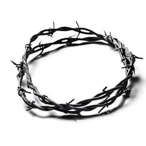 Fil de fer barbelé galvanisé à chaud, résistance à la rouille, pour clôture de sécurité, revêtement PVC, distance entre les barbelés de 7,5 à 15 cm, longueur du rouleau de 8 à 10 m - Product Image 1