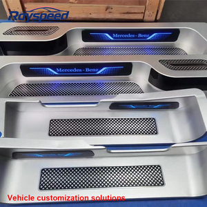 Pedale di Benvenuto in Alluminio di Lusso per Modifica Interni Van, Decorazione e Protezione per <span class=keywords><strong>Mercedes</strong></span> Benz Classe <span class=keywords><strong>V</strong></span>, <span class=keywords><strong>Vito</strong></span>, Sprinter - Product Image 2