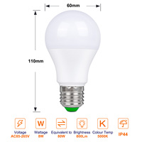 Ampoules LED DUSKTEC E27 B22 8W 2pcs Inverter Colored Led Bulbs Home RGB LED Bulb Lights avec Alexa
