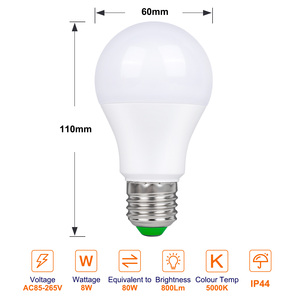 Dusktec E27 <span class=keywords><strong>B22</strong></span> dẫn bóng đèn 8W 2pcs biến tần màu dẫn ánh sáng bóng đèn nhà RGB dẫn bóng đèn với Alexa - Product Image 2