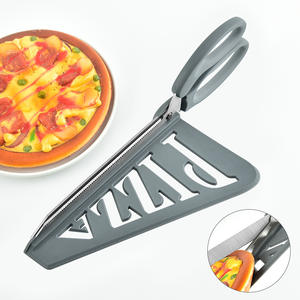 Ciseaux à pizza en acier inoxydable gris en forme de V, coupe-pâte polyvalent pour le pain et la pizza - Product Image 2