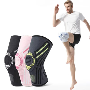 Genouillère de sport avec ressorts et coussinet en silicone, manchon de compression pour soulager la douleur, support de genou pour la course et le basketball - Product Image 6