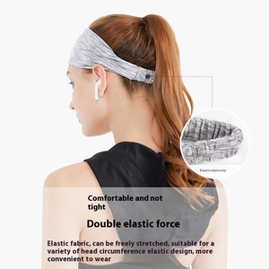 Women's Solid Color Yoga Sweatband Elastic <b>Headband</b> Fitness Hair Accessory <b>Sports</b> and Fitness Ribbon Headwear - Product Image 3