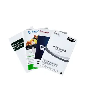 Folleto de promoción personalizado certificado Fsc, impresión de folletos en color, instrucciones de encuadernación en blanco y negro