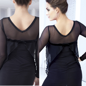 MOQ su misura di colore su misura 1 pz donne ragazze <span class=keywords><strong>Sexy</strong></span> sala da ballo latino Danc Top - Product Image 4