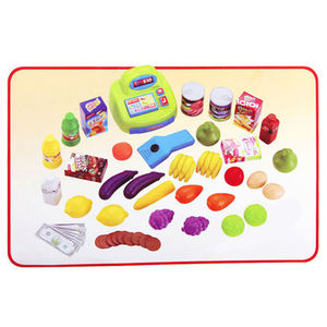Juego de simulación de rol con frutas y luces para niñas, <span class=keywords><strong>caja</strong></span> <span class=keywords><strong>registradora</strong></span> de sonido para niños, carrito, superventas, preescolar - Product Image 4