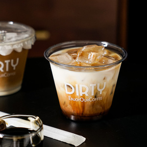 Tùy Chỉnh In 260Ml Minh Bạch Pet Nhựa Cốc Cà Phê Với Nắp Soda Nước Giải Khát Cà Phê Cửa Hàng Dùng Một Lần Takeout Cốc Nhựa - Product Image 3