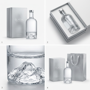 Coffret Cadeau Bouteille de Whisky Vide Motif <span class=keywords><strong>Ardoise</strong></span> 750ml, Étui Rigide de Luxe pour Spiritueux Texture Pierre, Contenant à Vin <span class=keywords><strong>et</strong></span> Verre - Product Image 2