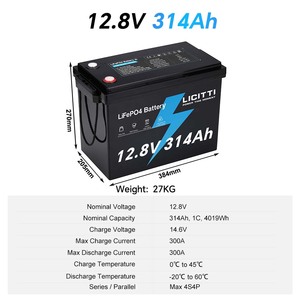 Paquete de Baterías de Litio LICITTI LiFePO4 100Ah/200Ah/300Ah 1000W/2000W con Aplicación, 6000 Ciclos - Product Image 5