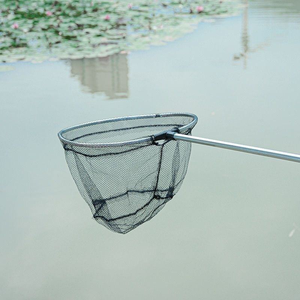 Épuisette de pêche télescopique flottante pour bassin, pour la pêche au saumon, au brochet, au poisson-chat, à la truite, et la pêche à la mouche en kayak, avec fonction de capture et de libération, pliable - Product Image 1
