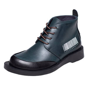 ฤดูใบไม้ร่วงและฤดูหนาว รองเท้าบูทหนังวัวสไตล์เรโทรสุดเท่ห์ รองเท้าบูทอังกฤษแบบผูกเชือก รองเท้าบูทมาร์ติน รองเท้าบูทส้นแบน - Product Image 6