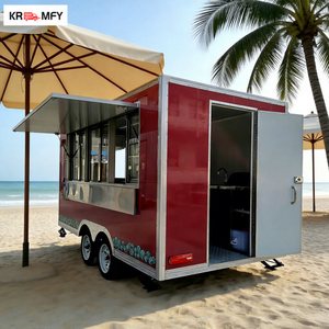 Remolque de Comida Móvil Cuadrado de Acero Galvanizado y Fibra de Vidrio, Certificado por DOT y CE, para Helados, Café, Papas Fritas, Exportación a Estados Unidos - Product Image 1