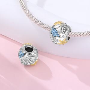 Romántico mar amanecer Luna cuenta moda colgantes encantos plateado cobre aleación pulsera accesorios para mujeres circón principal - Product Image 2