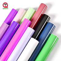 Muestra gratis DIY Craft PVC impermeable brillante Adhes rollo de película de vinilo autoadhesivo para ropa Plotter de corte brillo