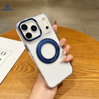 UNIGRACE-Coque magnétique transparente pour téléphone portable, support rotatif à 360 °, vente en gros pour I Phone 17, 15, 16, 17 Pro Max