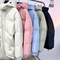 En stock 2026 – Blouson matelassé 12oz uni, style streetwear, avec capuche amovible, coupe oversize, pour homme et unisexe, logo personnalisé, chaud pour l'hiver