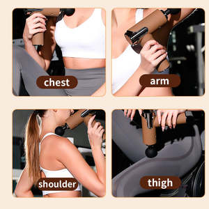 2025 Mini portabel pistol Fascia nirkabel pengendali waktu jarak jauh baterai 1500mAh desain multi-kepala untuk gelombang kejut relaksasi otot - Product Image 4