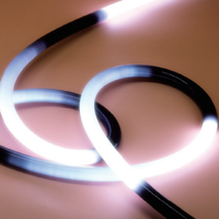 Tube néon LED en silicone noir de 22 mm de diamètre, flexible à 360 degrés