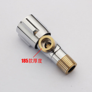 Válvula angular de cobre Crane Crown Sanitary Ware de 20 mm con rosca macho y acabado cromado para calentador de agua con doble salida - Product Image 3