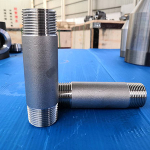 A106 lắp ống đóng đầy đủ ren ống núm vú thép carbon đánh bóng tròn Thùng thép đen ống thép carbon núm vú S80 - Product Image 6