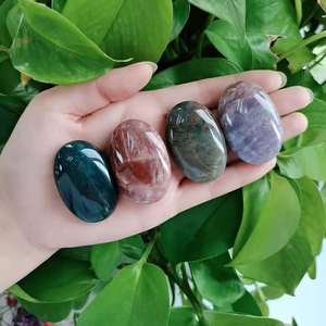 Pietre di guarigione di bellissimi cristalli naturali <span class=keywords><strong>pietra</strong></span> preziosa lucidata <span class=keywords><strong>pietra</strong></span> di palma di agata indiana per la decorazione di Feng Shui - Product Image 4