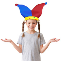 Sombrero de Payaso con Diseño de Puntos de Polka, para Adultos, Unisex, para Fiestas de Halloween, Cosplay, Accesorios de Disfraces, Divertido Adorno para la Cabeza, Actuaciones en Escenario