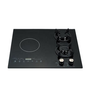 Table de cuisson à gaz pour cuisine commerciale et domestique, hybride <span class=keywords><strong>encastrable</strong></span> et sur table, cuisinière à gaz 3 brûleurs et plaques de cuisson à induction électrique - Product Image 3