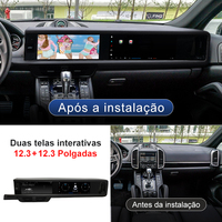 Radio Estéreo Multimedia con Pantalla Dual, GPS y Reproductor de Video para Auto, Compatible con Android Auto y Carplay, para Porsche Cayenne 958 92A 2010-2017, Marca STWEI