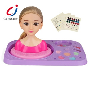 Muñeca de Moda Chengji para Niñas, Juego de Disfraces, Maquillaje, Salón de Cosmética, Juguete de Entrenamiento de Peinado, Cabeza de Muñeca - Product Image 1