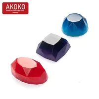 AKOKO-Moule à chocolat en plastique tridimensionnel, fait à la main, en forme de diamant 10026, pour gâteau