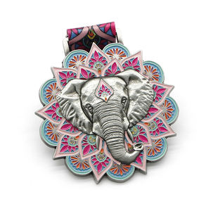 Personalizzato 3D sport animale placcato oro medaglia d'argento virtuale corsa di maratona di carnevale Fiesta sfida Finisher trofei - Product Image 5