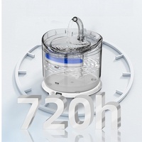 Distributeur d'eau pour animaux de compagnie 2,2 L grande capacité, filtration automatique multi-étapes, capteur de proximité, alimentation USB sans fil pour chats