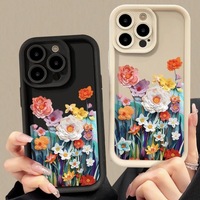 Coque de téléphone INS Flowers pour iPhone 16 15 17 18 Pro Max 14 13 12 11 XS XR, couleur bonbon, givrée, accessoires mobiles, coque arrière