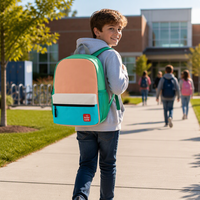 Sac à dos enfant super mignon, résistant aux taches, imperméable, avec ceinture à coussin d'air, fermeture éclair, sac à dos scolaire personnalisé tendance