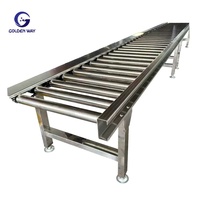 Convoyeur à rouleaux robuste en acier inoxydable 304, vitesse réglable 20 m/min, ligne de production industrielle d'assemblage