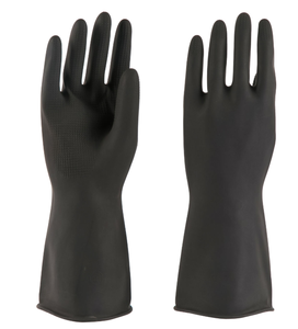 Gants en caoutchouc noir <span class=keywords><strong>de</strong></span> qualité supérieure, résistants aux produits chimiques, pour usage domestique et industriel, en silicone et latex - Product Image 2