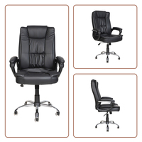 Chaise de bureau ergonomique en cuir PU, dossier haut, réglable, pour dirigeants, fournisseur fabricant