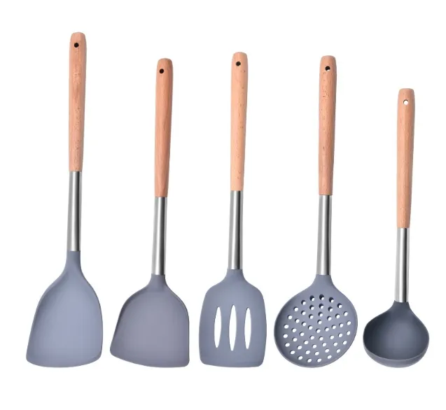 27/5000 Silicone spatula Spoon kitchenware set Kitchen Cooking spoon scoop non-stick silicone kitchenware