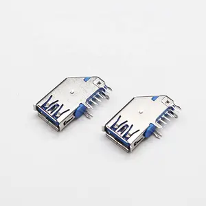 Usb Female USB Connector Positions 9pin Height 25.7mm Vertical Type Side Plug Mini Female Copper Alloy Usb 3.0 Connector