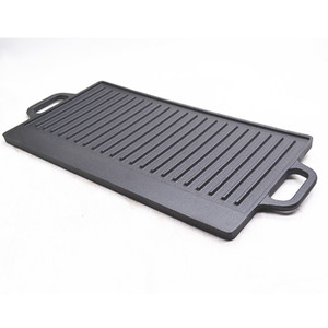 China Manufacture Double Side Pre-seasoned Cast Iron Griddle for Camping - Product Image 4
