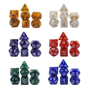 Vente en gros à bas prix Jeu <span class=keywords><strong>de</strong></span> dés polyédriques en plastique marbré D4 D6 D % D20 pour Donjons et Dragons D & D <span class=keywords><strong>Pathfinder</strong></span> <span class=keywords><strong>Jeux</strong></span> <span class=keywords><strong>de</strong></span> rôle - Product Image 2