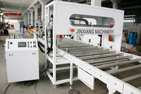 Machine à panneaux muraux préfabriqués sandwich isolants en adhésif PU, ligne de production de panneaux SIP, panneaux OSB, moteur PLC, mousse de noyau, 380V 40KW