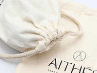 Sac à cordon en coton beige 100% écologique naturel avec logo de marque imprimé pour cadeau, petite pochette anti-poussière personnalisée