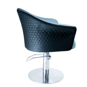 Modern Hydraulic Barber Chair Upholstered Salon Styling Chair <b>Round</b> Base Iron <b>Frame</b> for Barber Shop - Product Image 2
