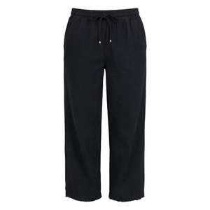 <span class=keywords><strong>Pantaloni</strong></span> <span class=keywords><strong>Neri</strong></span> in Puro <span class=keywords><strong>Lino</strong></span> Personalizzati per Donna - Vestibilità Ampia con Vita Regolabile e Gamba Dritta per Abbigliamento Femminile - Product Image 2