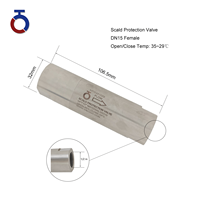 Valve anti-brûlure en acier inoxydable 304 G 1/2 BSP ouverte 35 ° C Close 29 ° Douche d'urgence C, Lave-yeux, Soupape de sécurité thermique