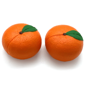 برتقال صناعي واقعي مع أوراق من رغوة البولي يوريثان، محاكاة للبرتقال، زينة للهالوين، ألعاب تخفيف التوتر - Product Image 3