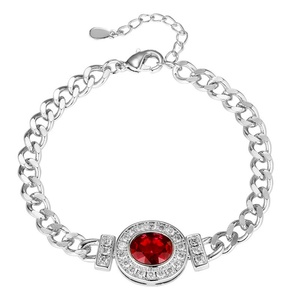 Vintage Jewelry Eco-friendly <b>Copper</b> 8*10mm Multicolor Zircon Adjustable Chain Hand <b>Bracelet</b> for Refined Everyday Elegant - Product Image 2