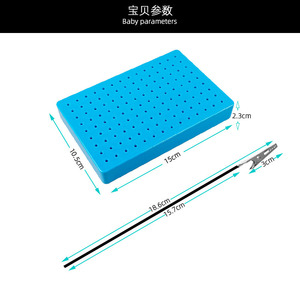 Juego de pinzas pequeñas de metal azul para pintura, 10 piezas, accesorio de almacenamiento para pintura en aerosol de modelos - Product Image 4
